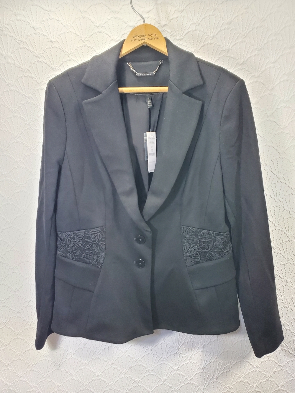 White House Black Market Signature Black Lace Blazer